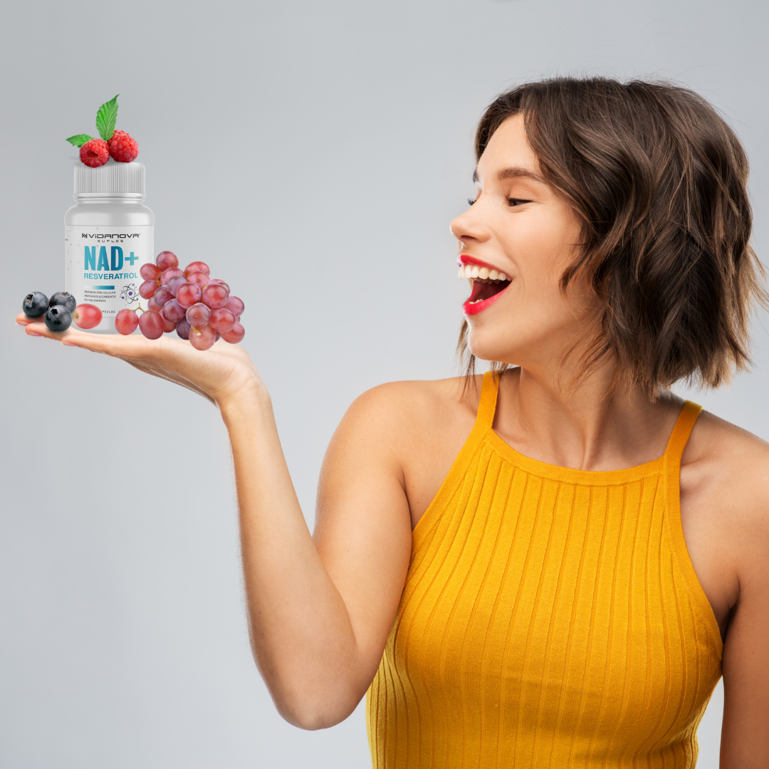 NAD+ Resveratrol -500 Mg Vidanova® ✨ Suplemento ORIGINAL con Registro de Salud ✨ 👉 Tu aliado para la energía celular, vitalidad y bienestar diario.
