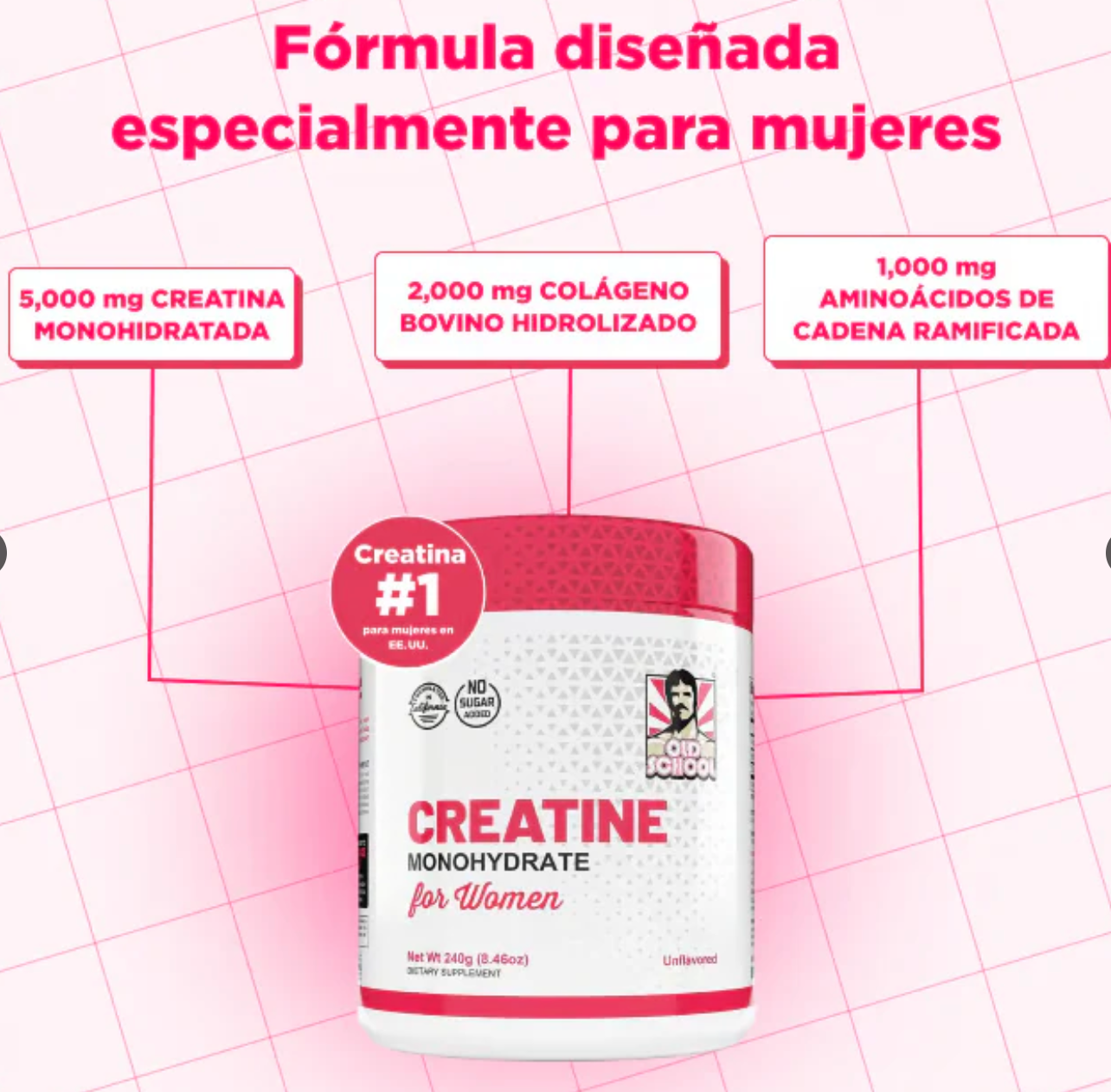 Monohidrato de creatina para mujeres 🔥Creatina → fuerza + crecimiento glúteos 🔥 Colágeno → piel + articulaciones ✨ BCAA → recuperación ⚡