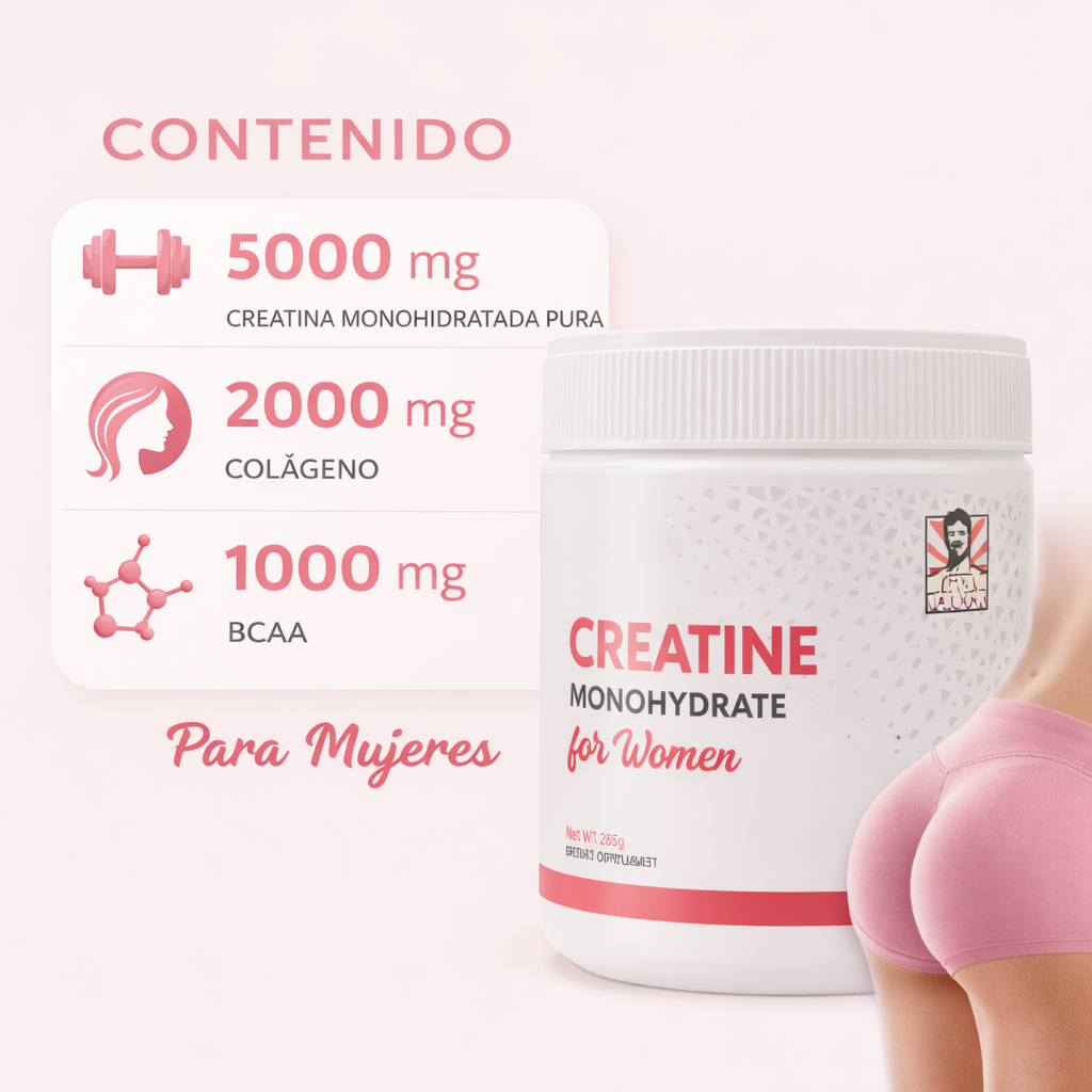 Monohidrato de creatina para mujeres 🔥Creatina → fuerza + crecimiento glúteos 🔥 Colágeno → piel + articulaciones ✨ BCAA → recuperación ⚡