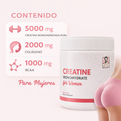 Monohidrato de creatina para mujeres 🔥Creatina → fuerza + crecimiento glúteos 🔥 Colágeno → piel + articulaciones ✨ BCAA → recuperación ⚡