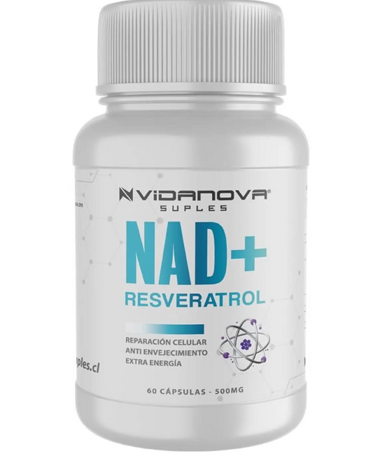NAD+ Resveratrol -500 Mg Vidanova® ✨ Suplemento ORIGINAL con Registro de Salud ✨ 👉 Tu aliado para la energía celular, vitalidad y bienestar diario.